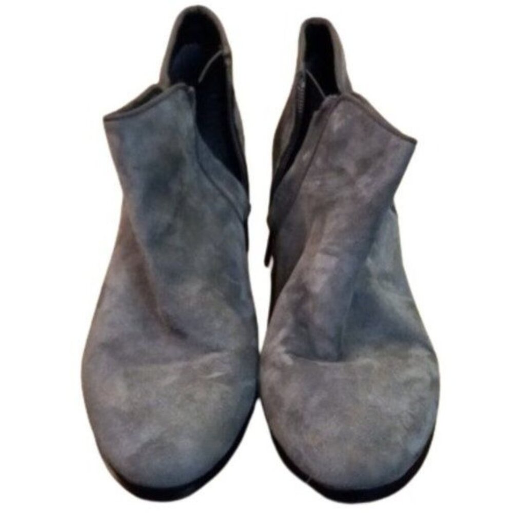 Sam Edelman Size 8 Gray Suede Chelsea Ankle Boots Booties Side Zippers Shoes